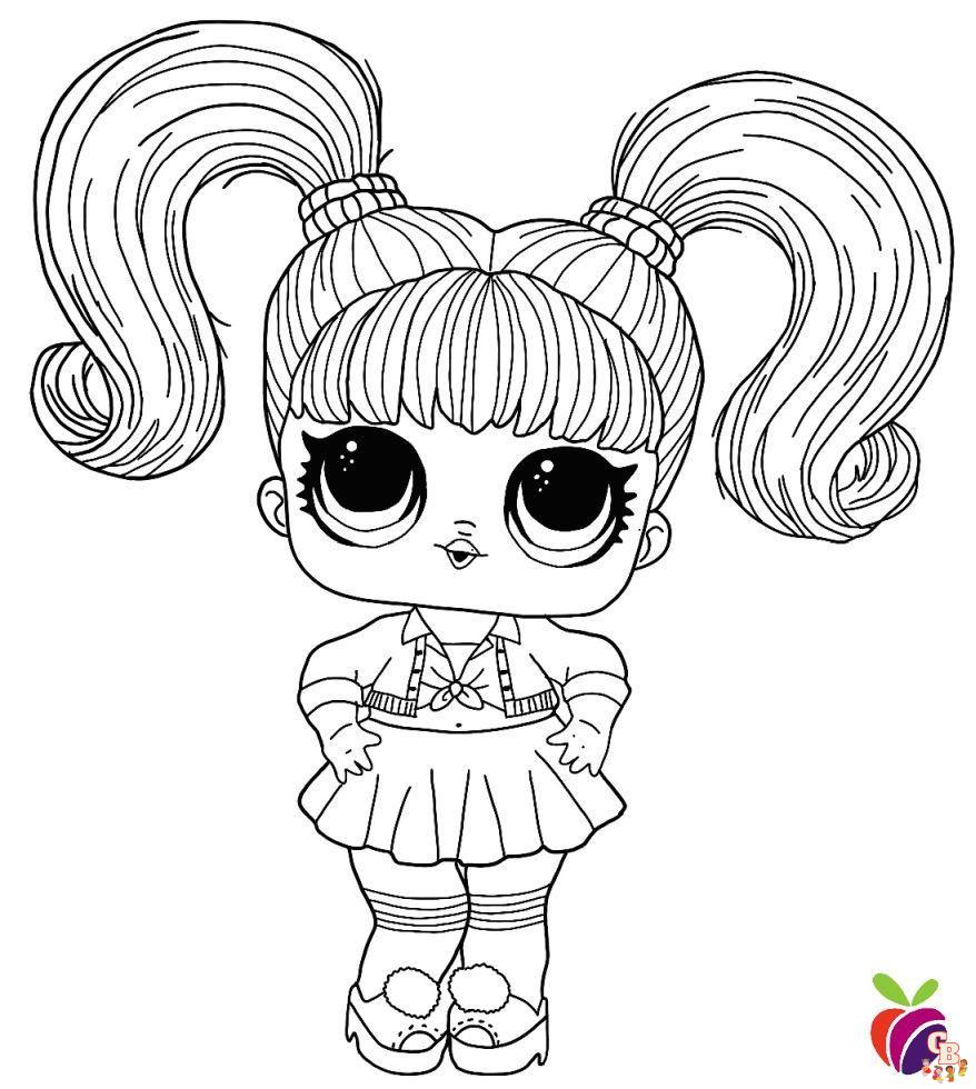 Coloriage Poupee Lol Surprise Hair Goals