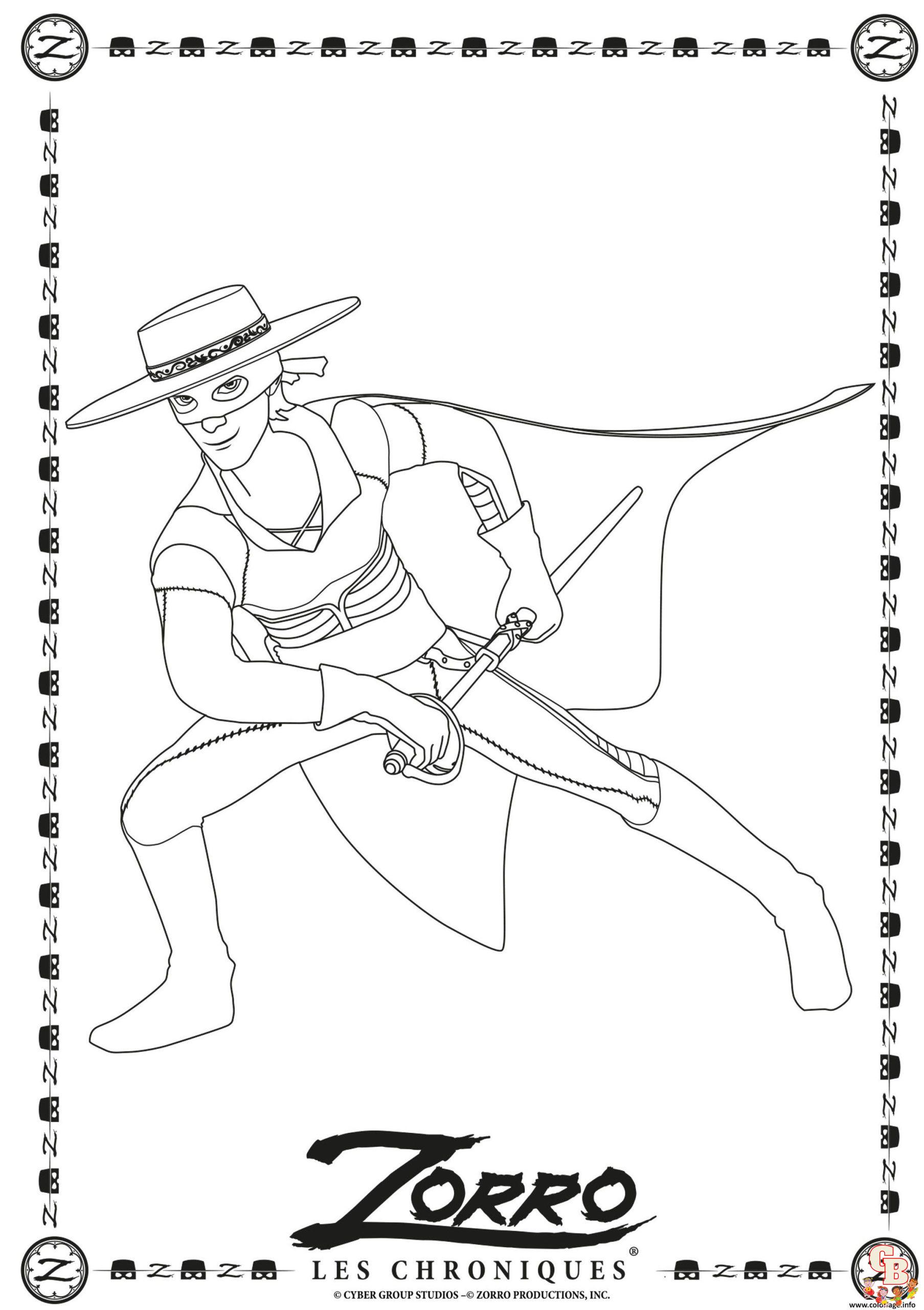 Coloriage Zorro