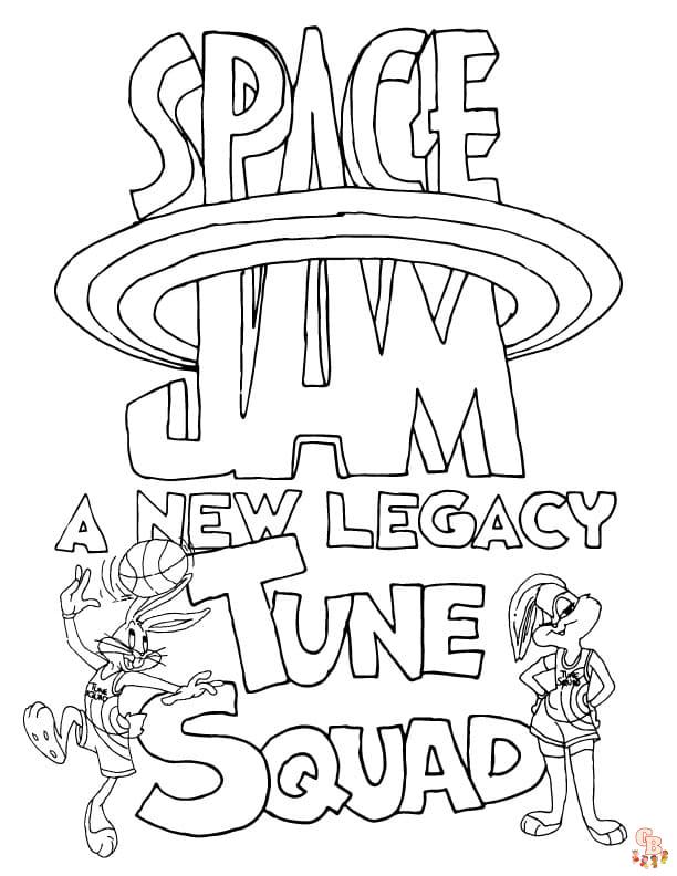 Poster Space Jam A New Legacy coloring page