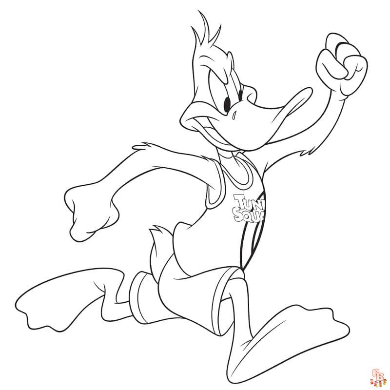 Space Jam Daffy Duck coloring page