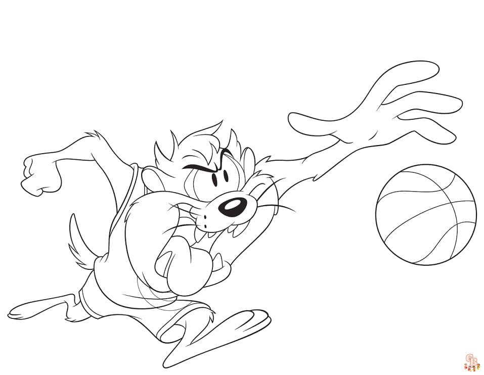 Space Jam Tasmanian Devil Coloring Pages