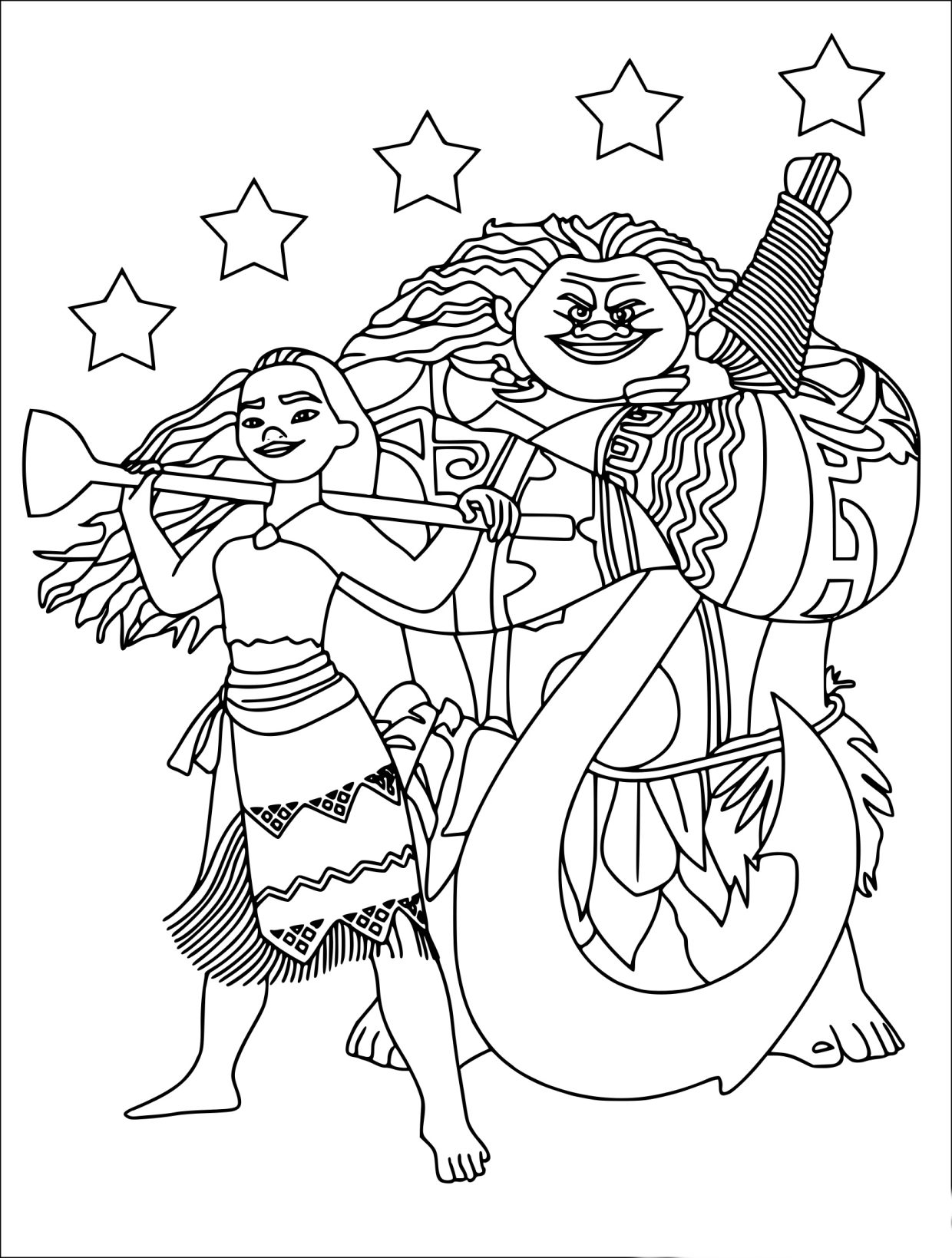 coloriage Vaiana Moana