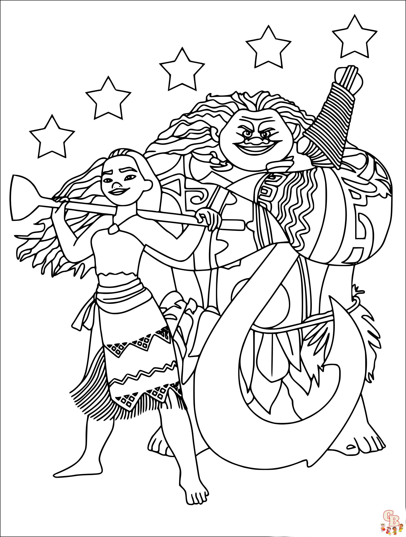 coloriage Vaiana Moana