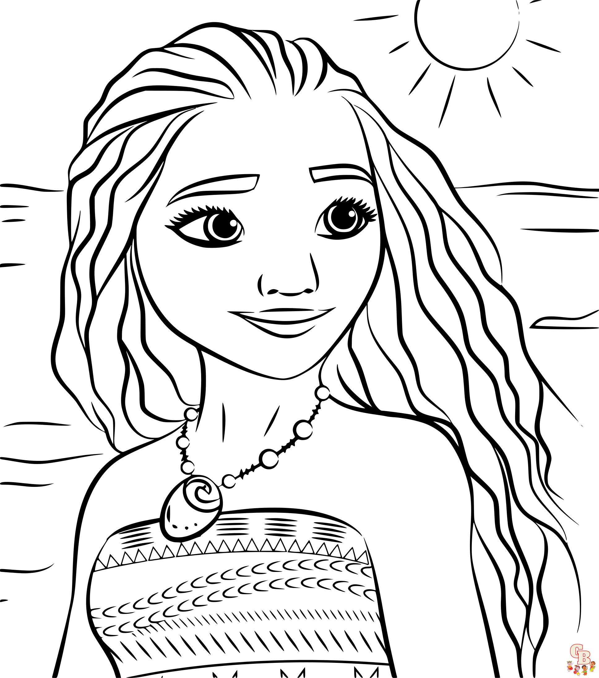 coloriage Vaiana Moana