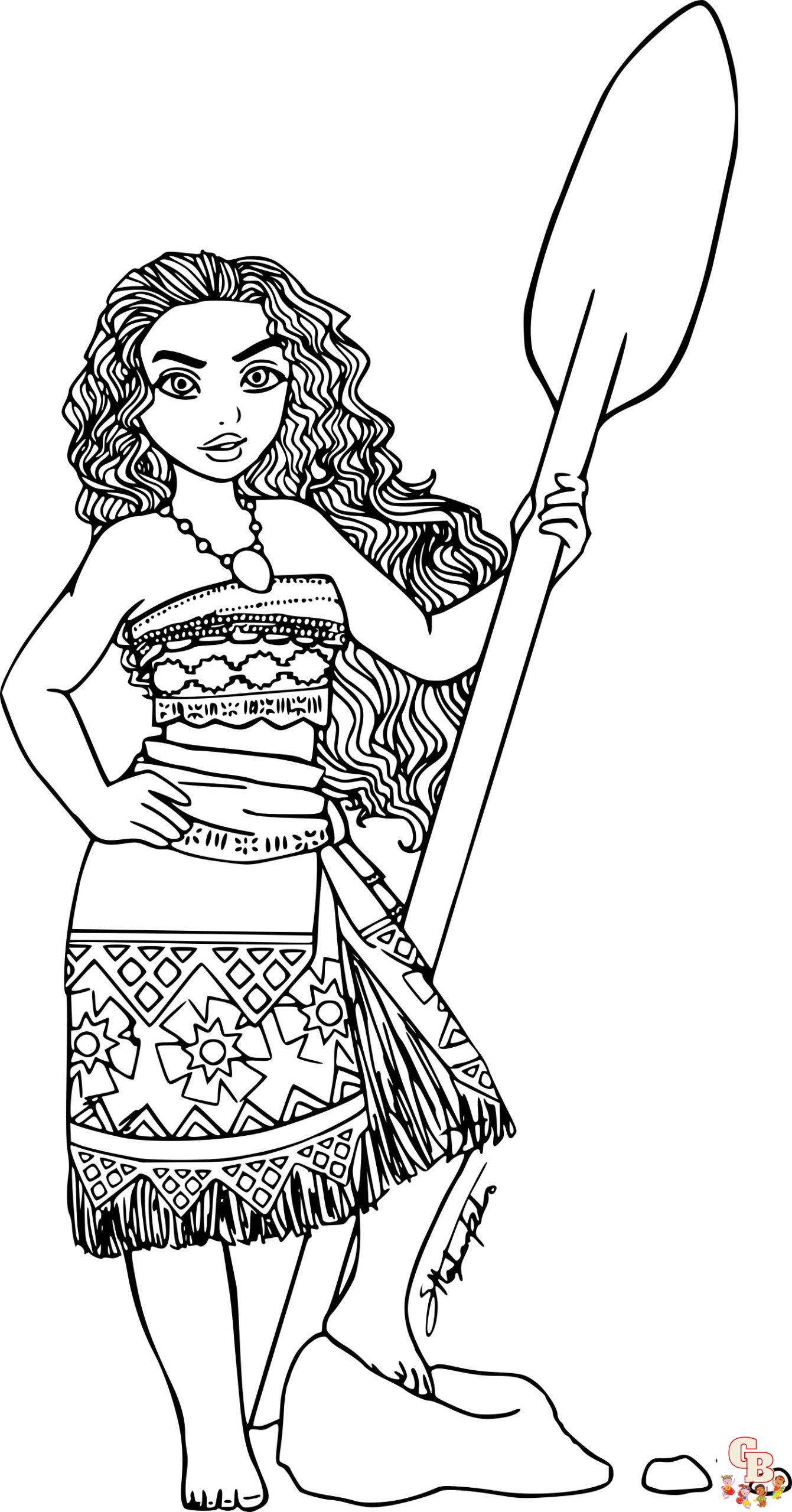 coloriage Vaiana Moana