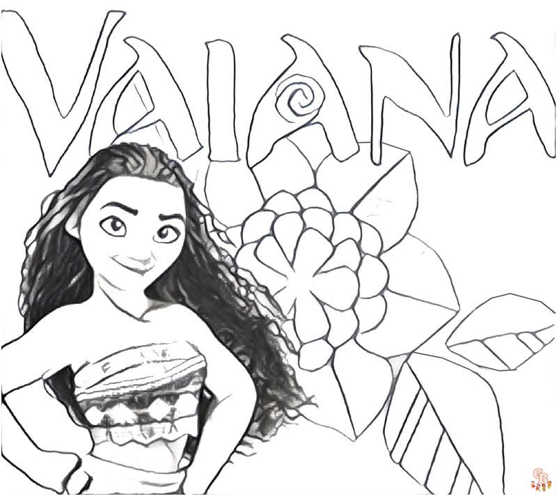 coloriage Vaiana Moana