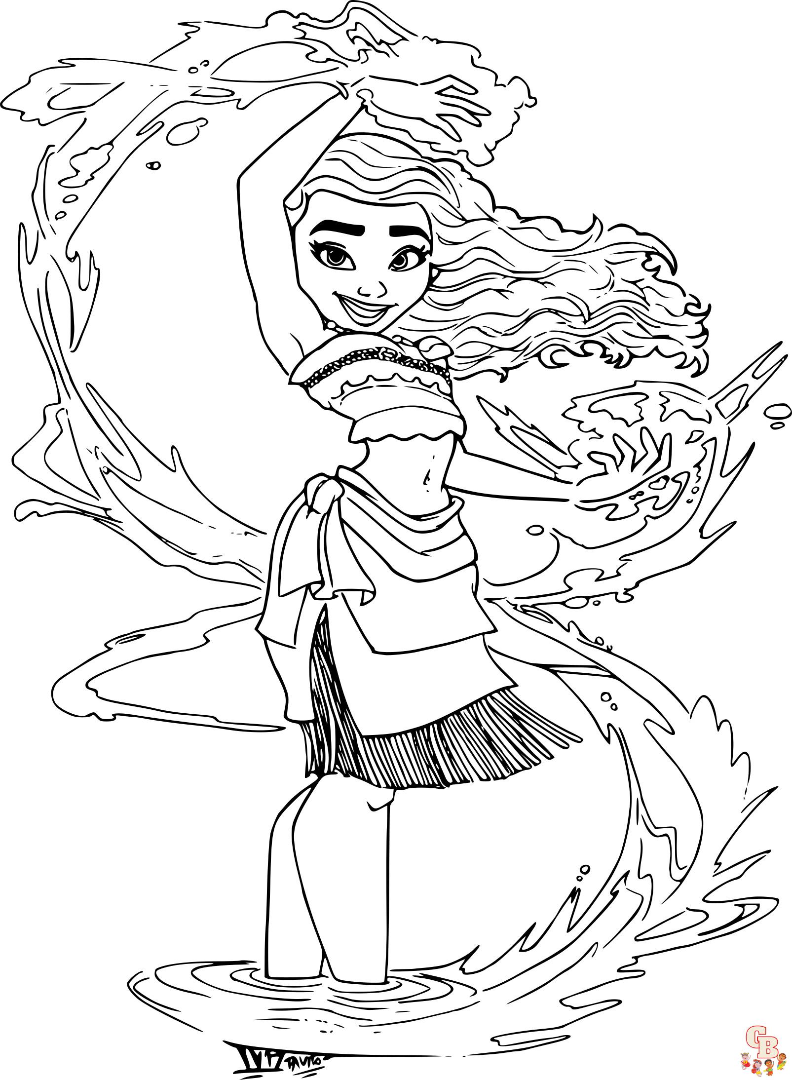 coloriage Vaiana Moana