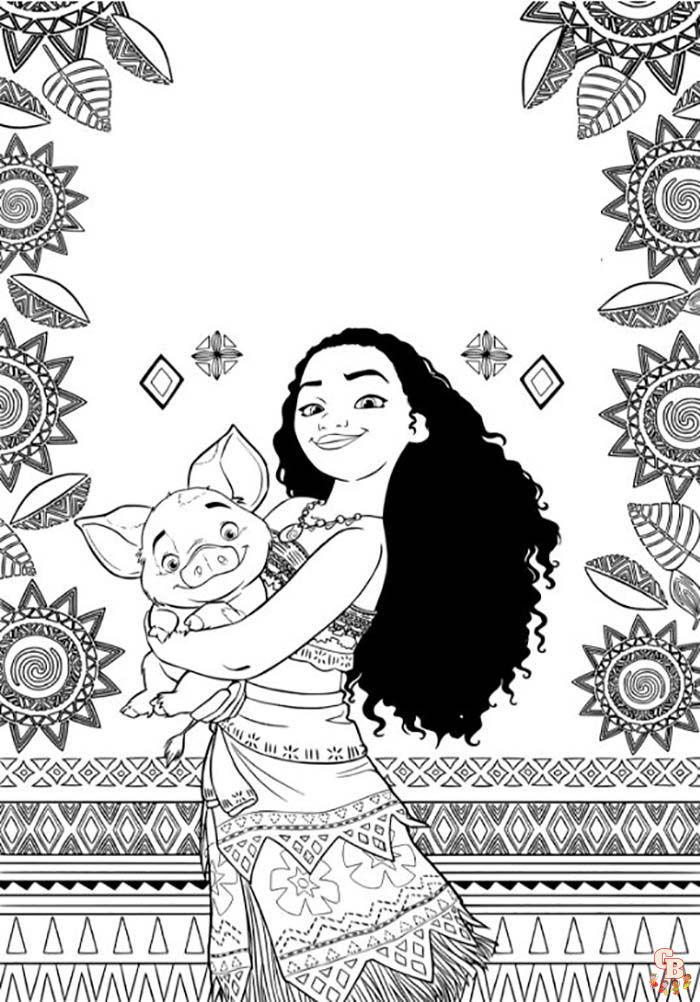 coloriage Vaiana Moana