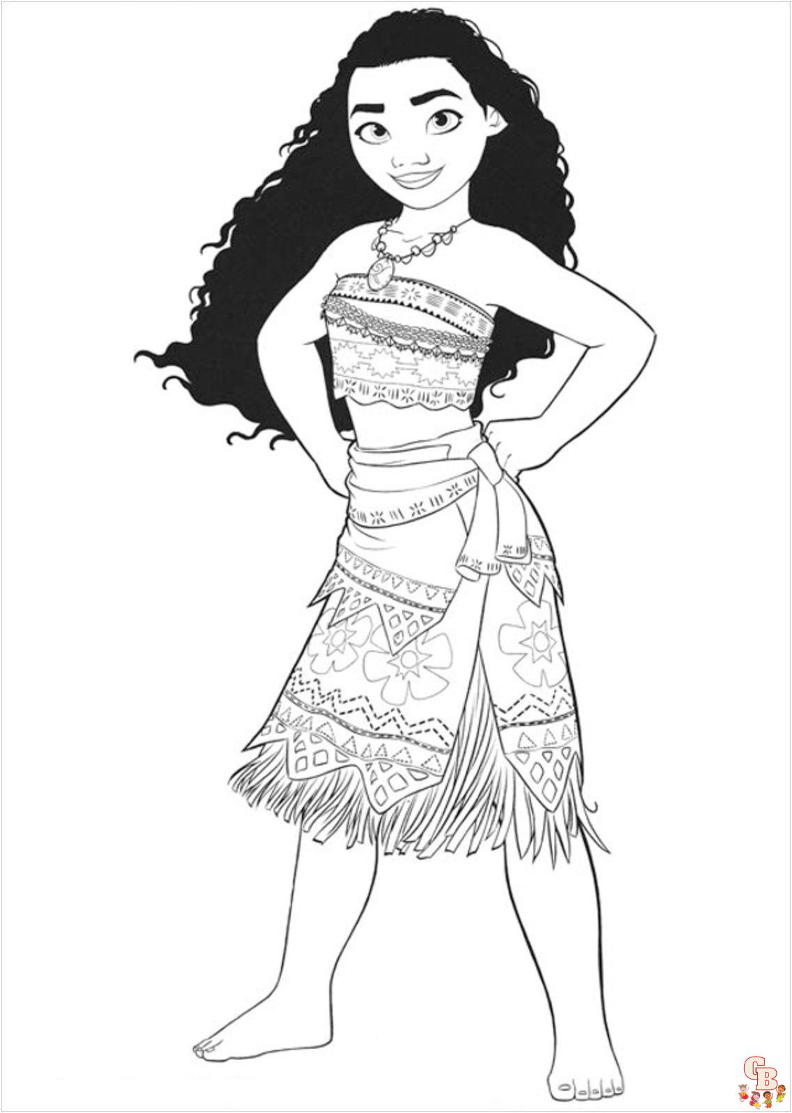 coloriage Vaiana Moana