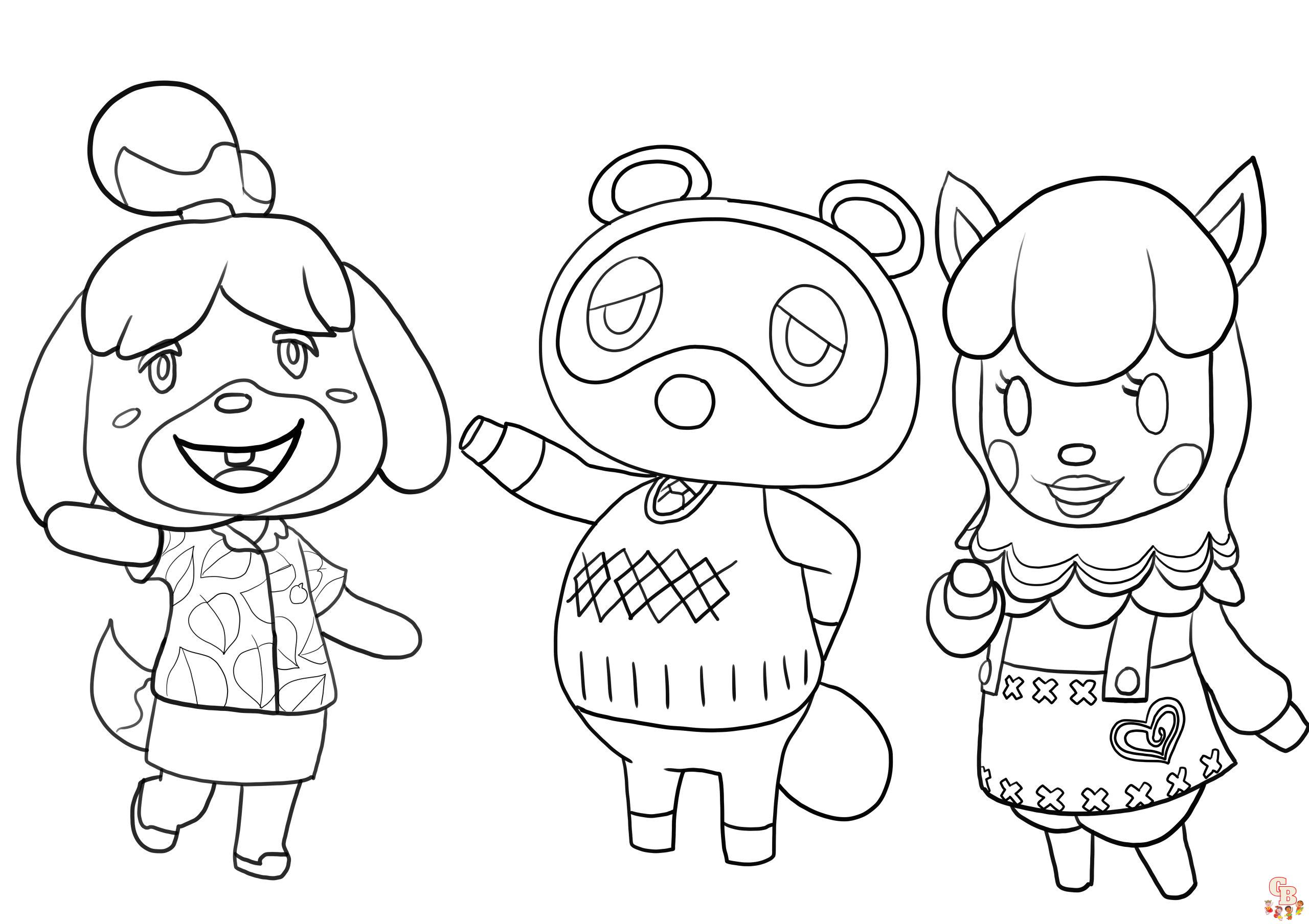 coloriage animal crossing