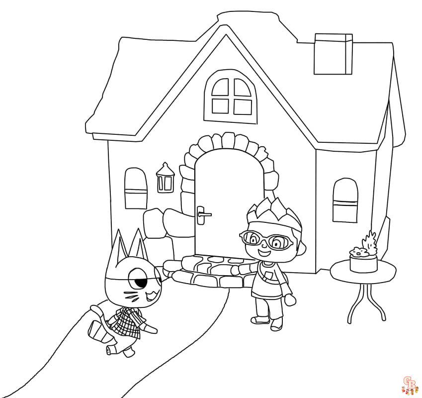 coloriage animal crossing