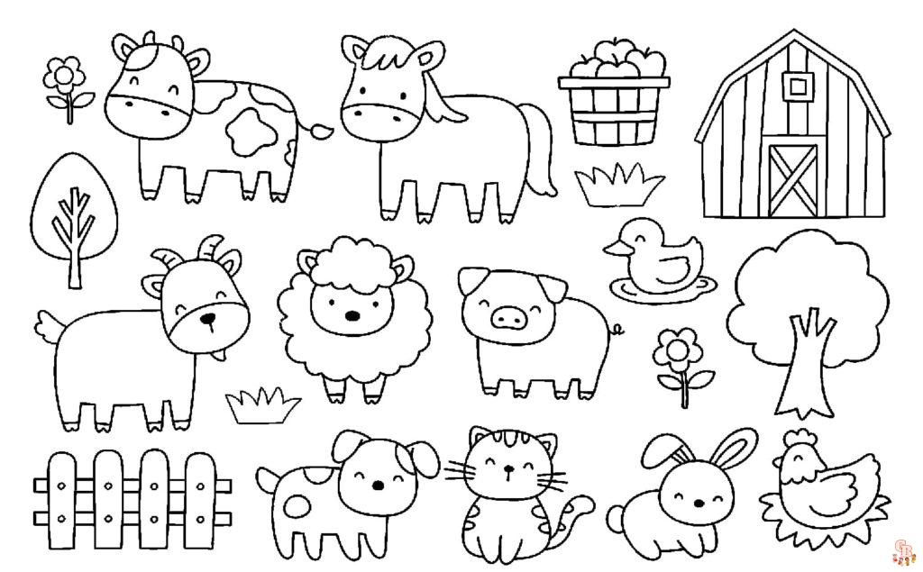 coloriage animaux de la ferme