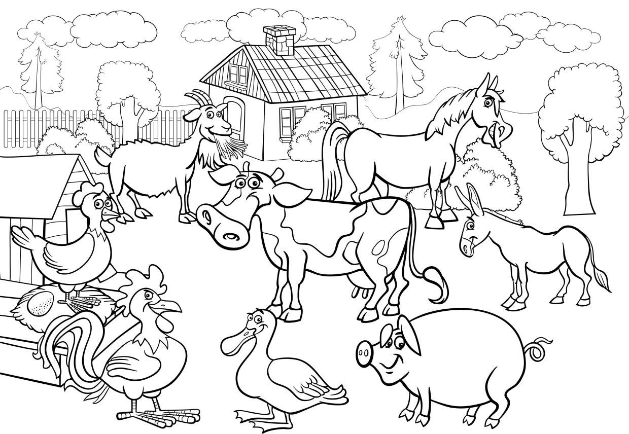 coloriage animaux de la ferme