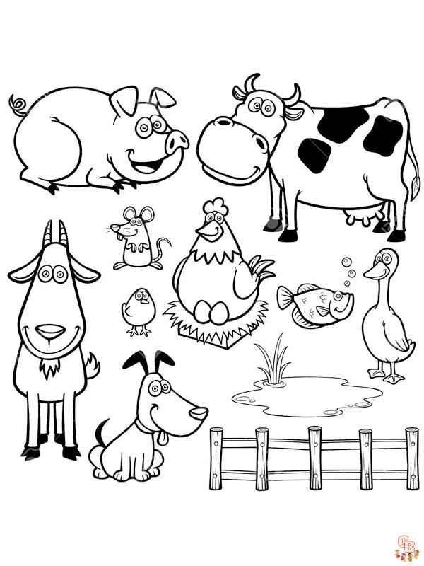 coloriage animaux de la ferme