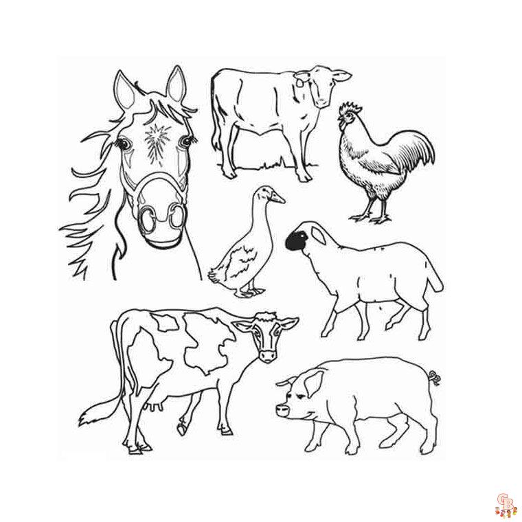 coloriage animaux de la ferme