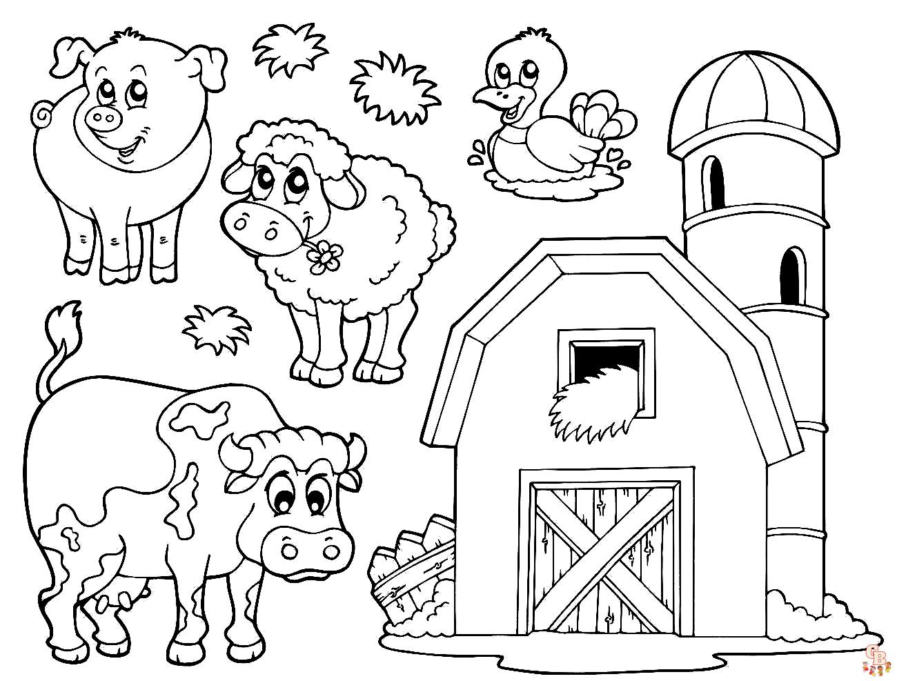 coloriage animaux de la ferme