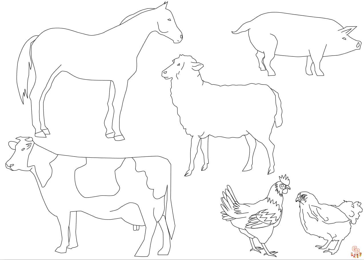 coloriage animaux de la ferme