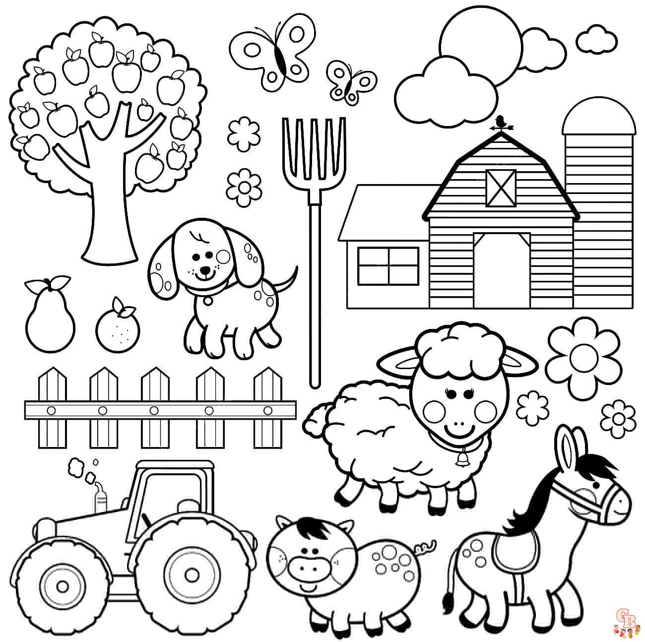 coloriage animaux de la ferme