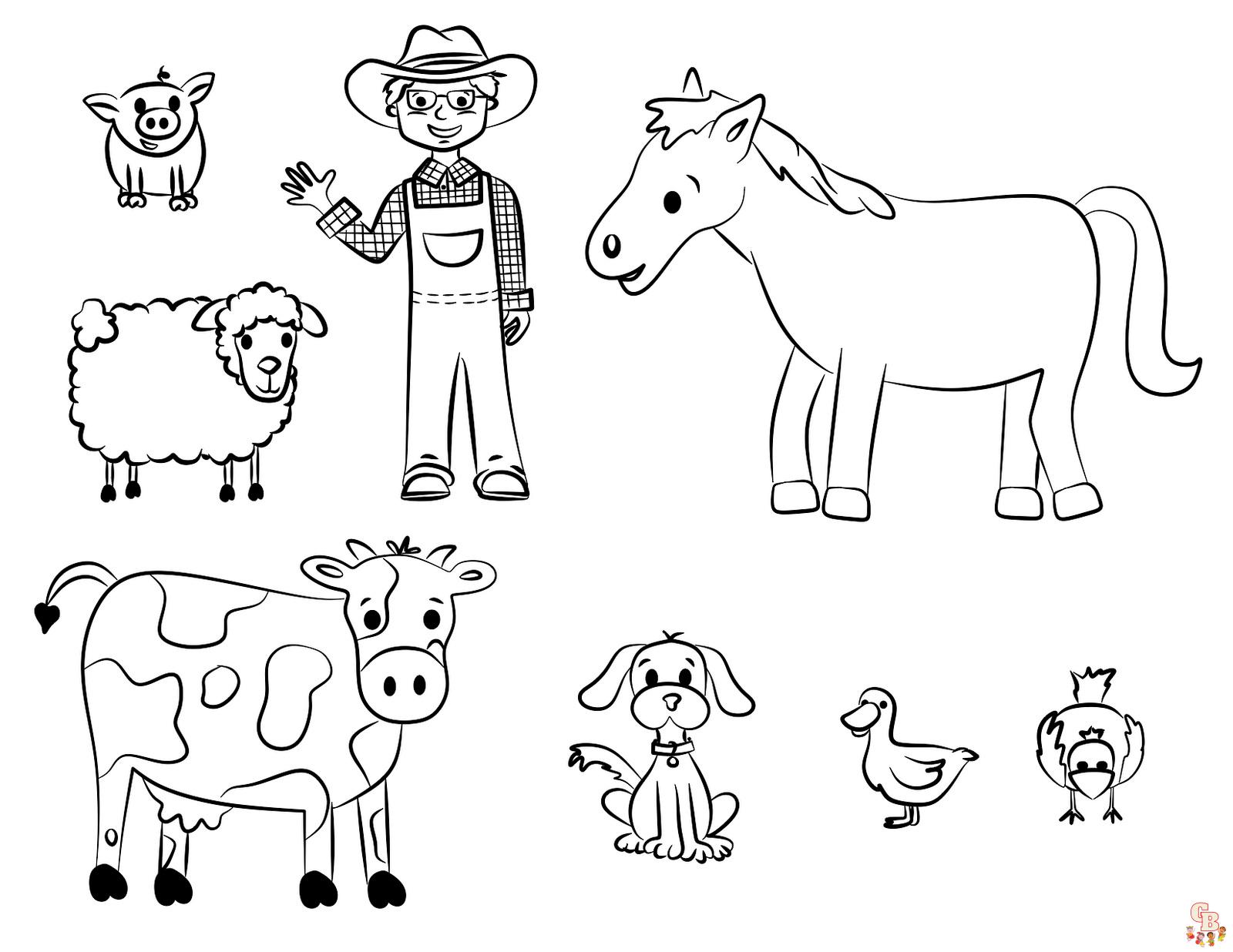 coloriage animaux de la ferme