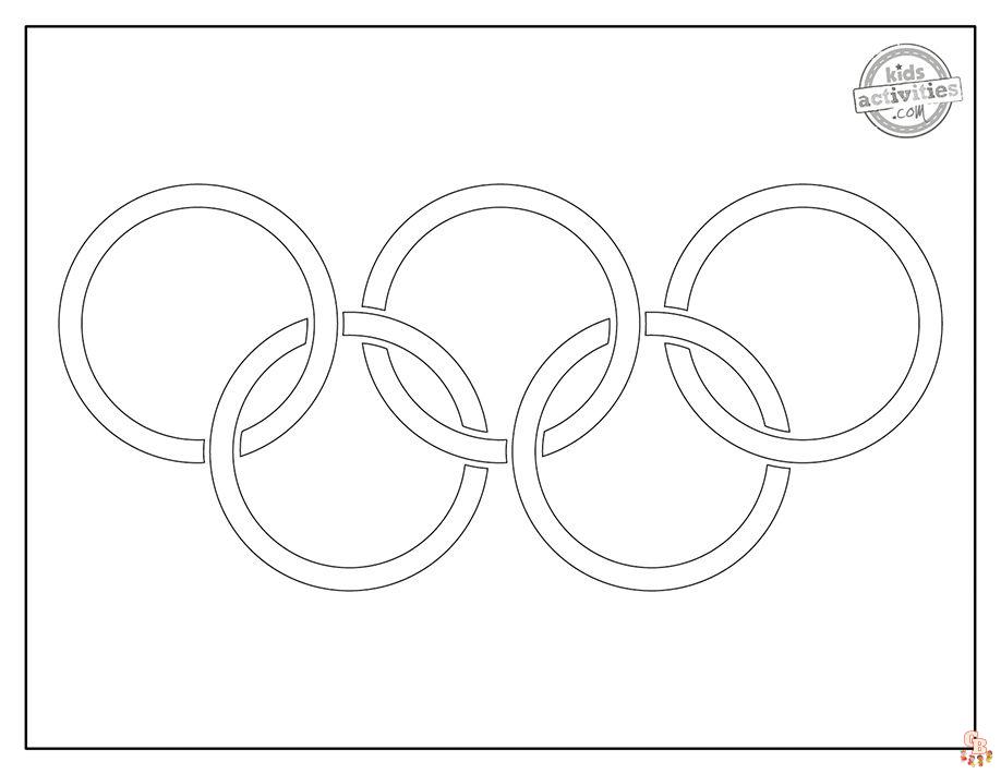 coloriage anneaux olympiques