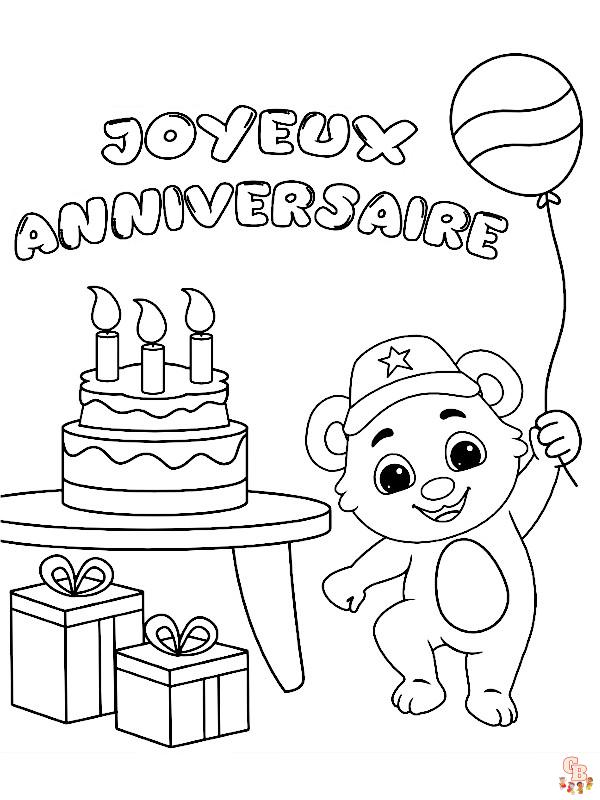 coloriage anniversaire