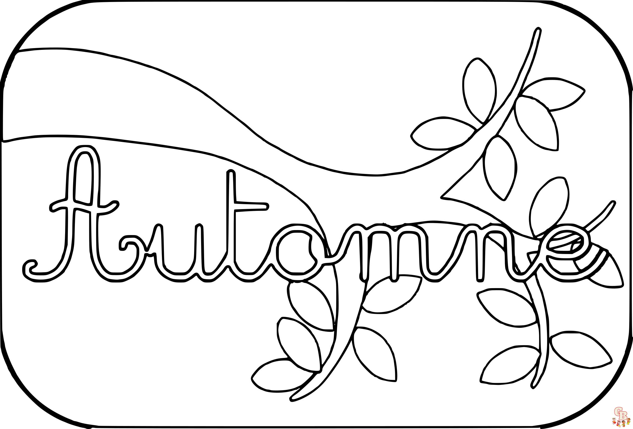 coloriage automne simple