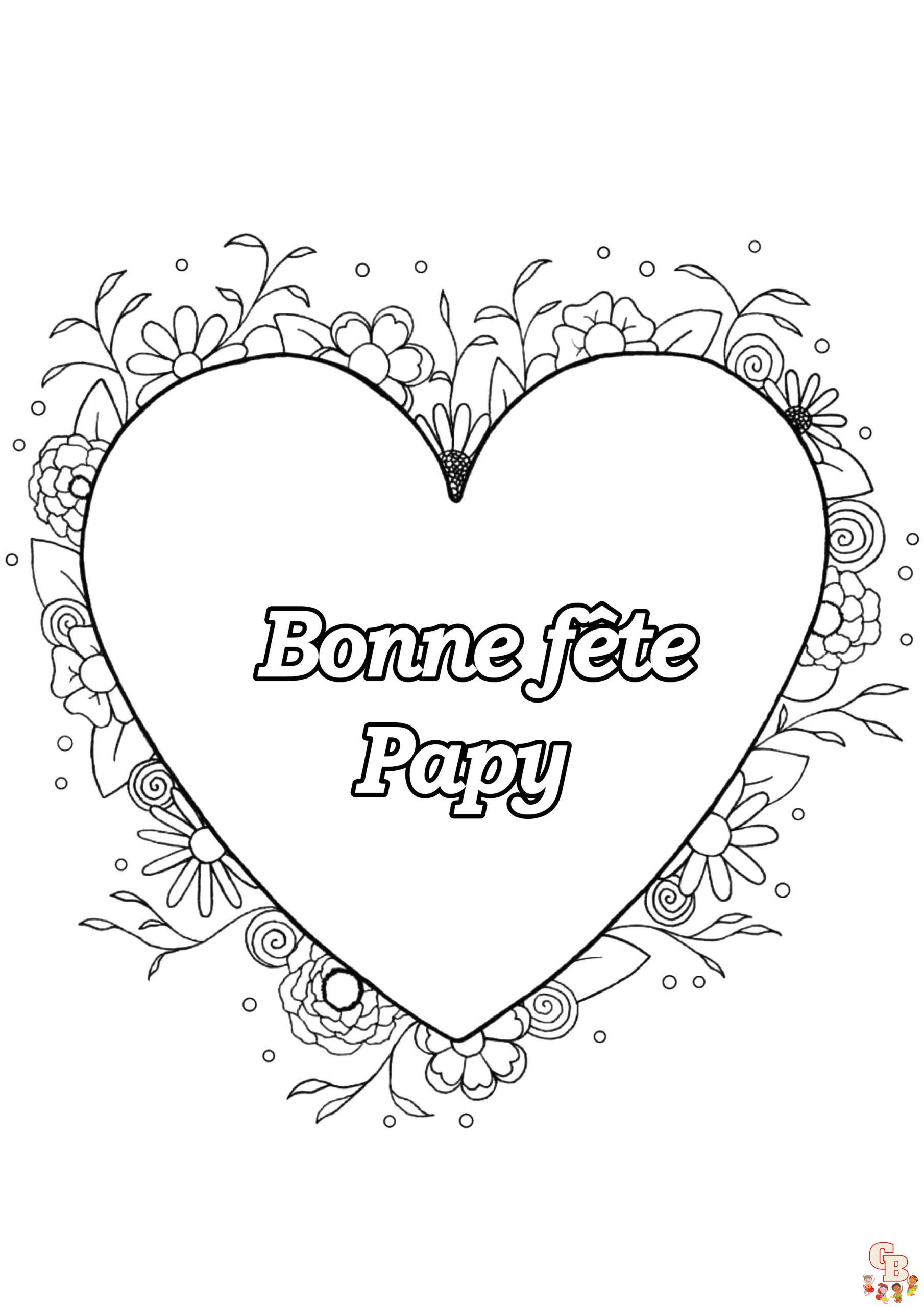 coloriage bonne fete papy