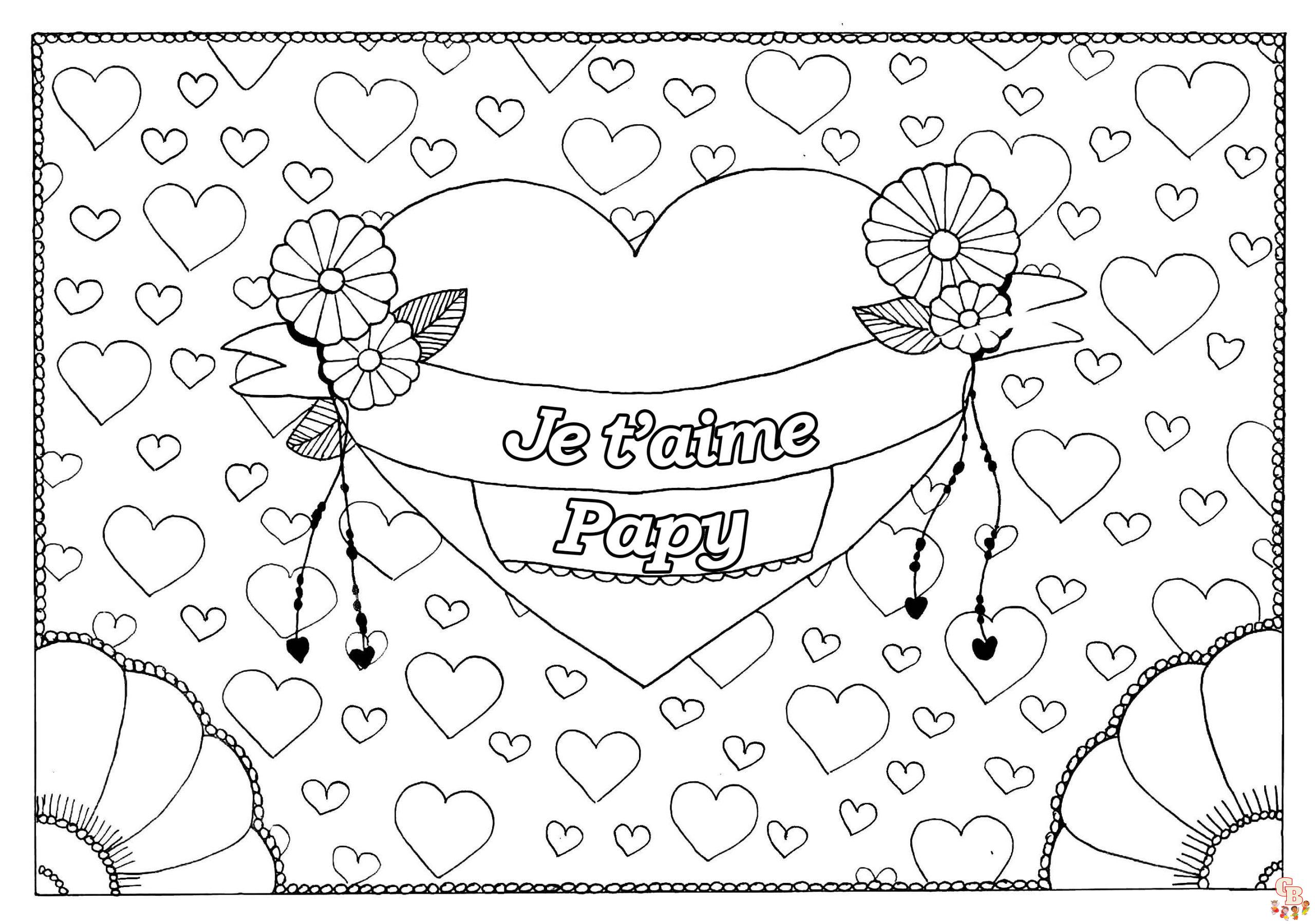 coloriage bonne fete papy