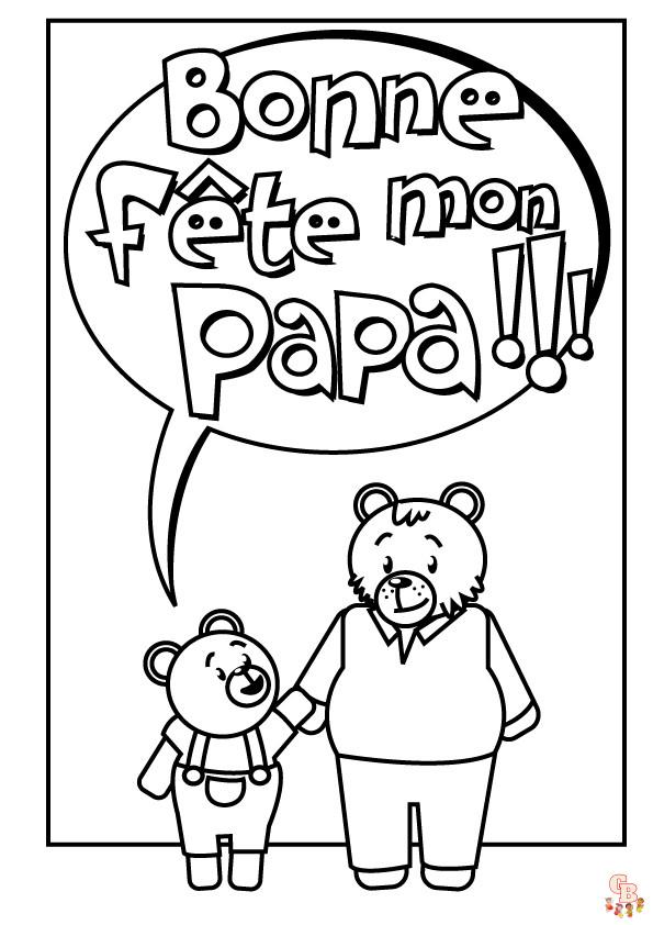 coloriage bonne fete papy