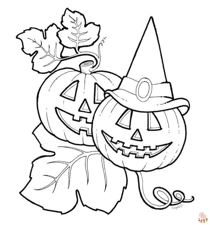 coloriage halloween simple