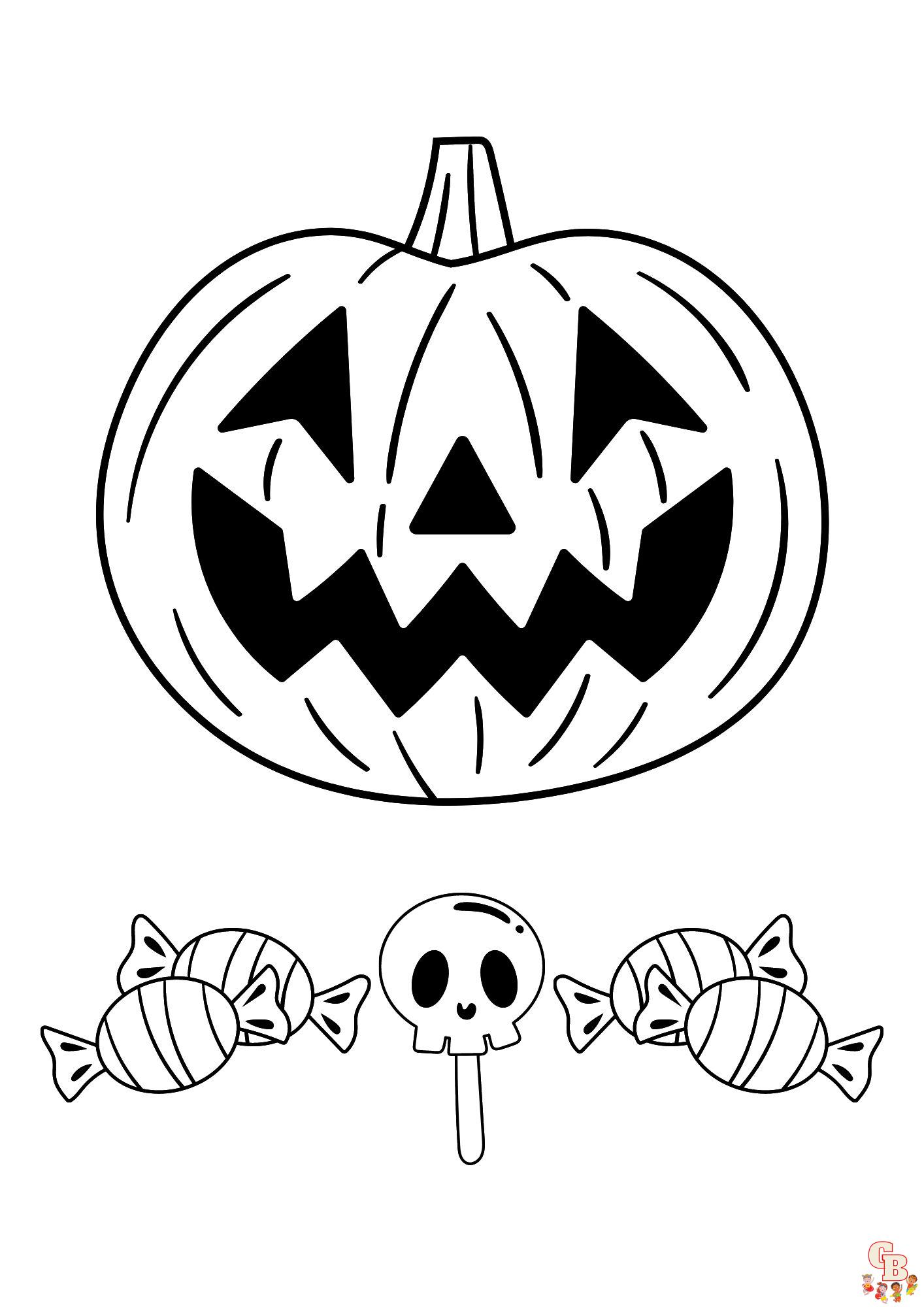 coloriage halloween simple