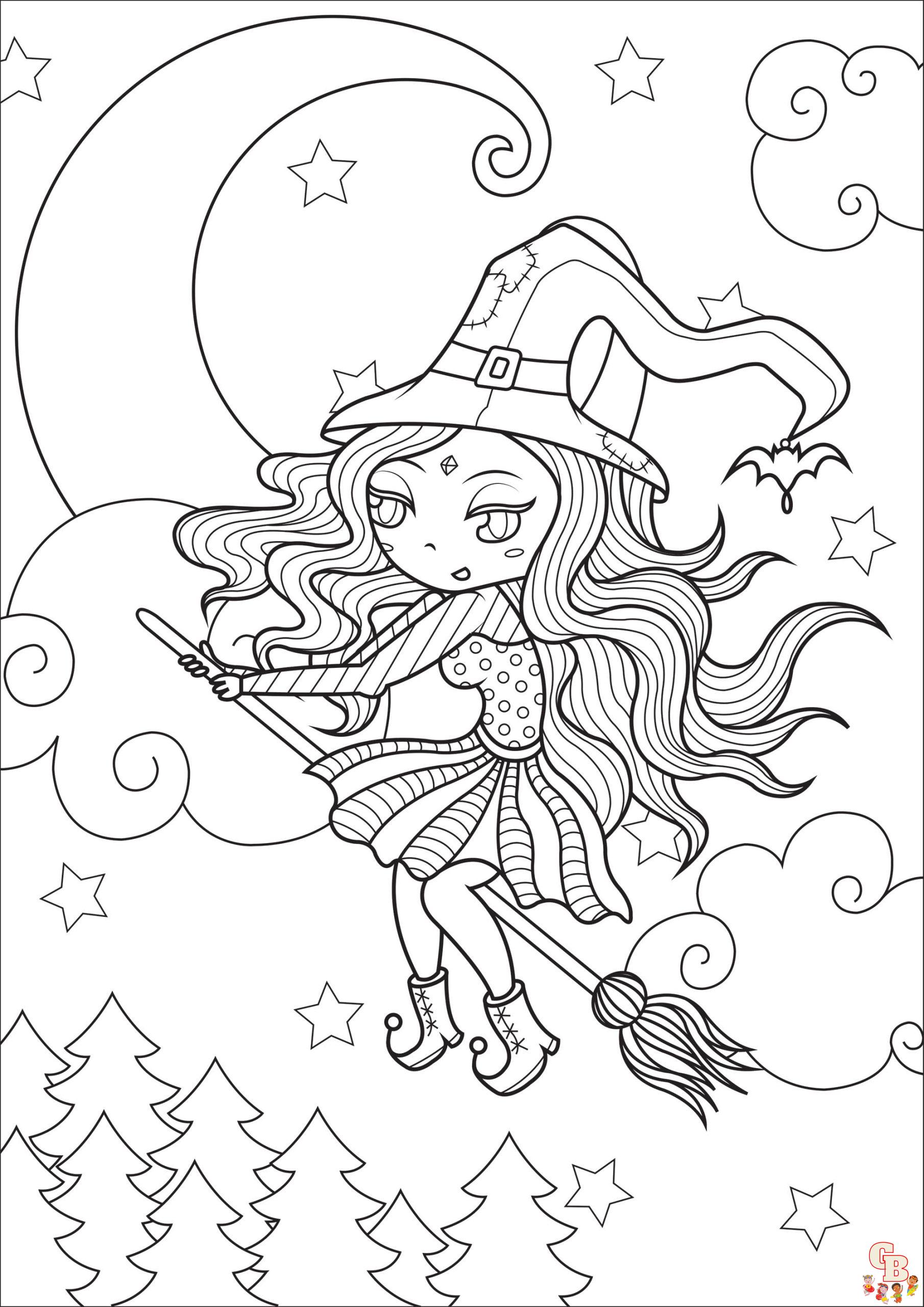 coloriage halloween simple