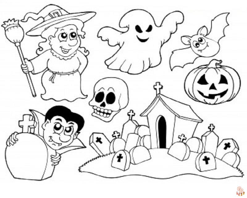 coloriage halloween simple