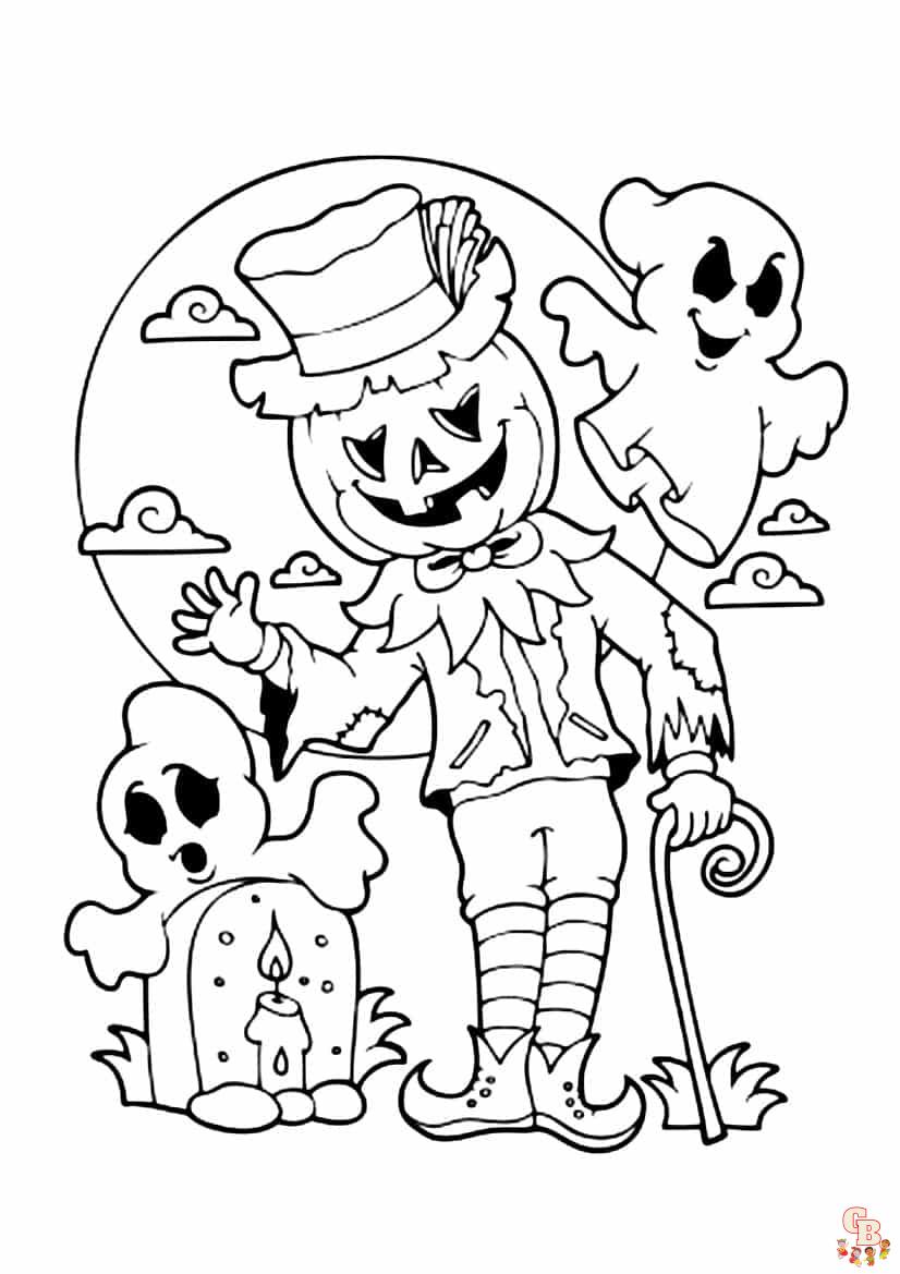 coloriage halloween simple