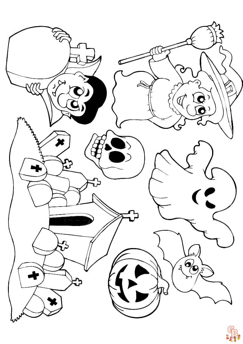 coloriage halloween simple