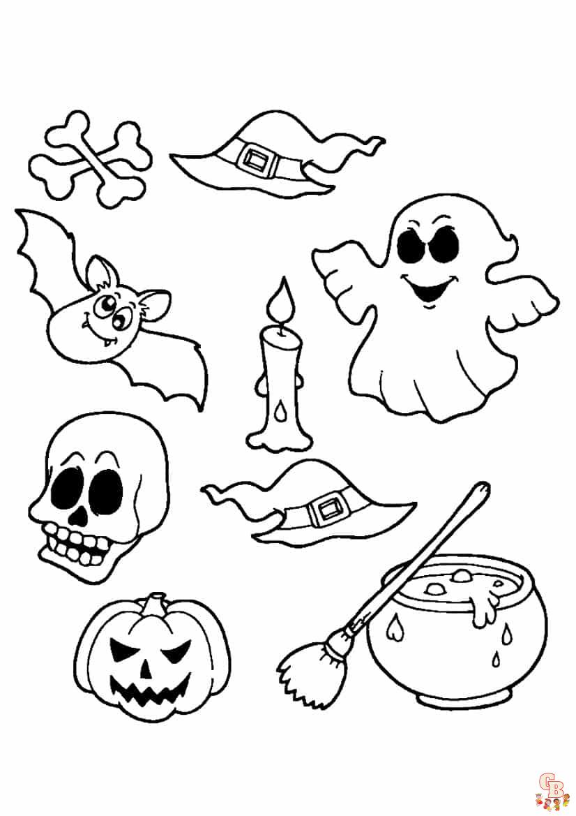 coloriage halloween simple