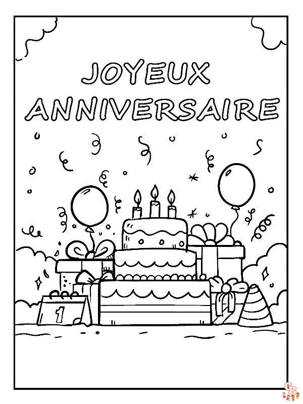 coloriage joyeux anniversaire facile