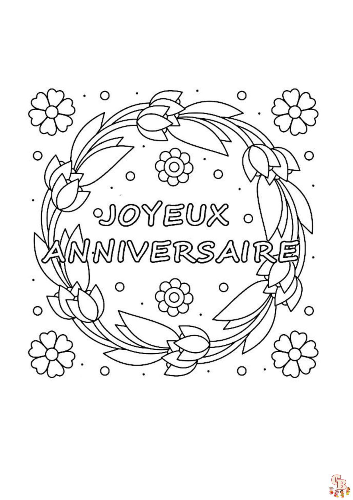 coloriage joyeux anniversaire pour les enfants