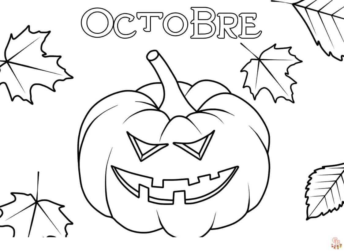 coloriage octobre