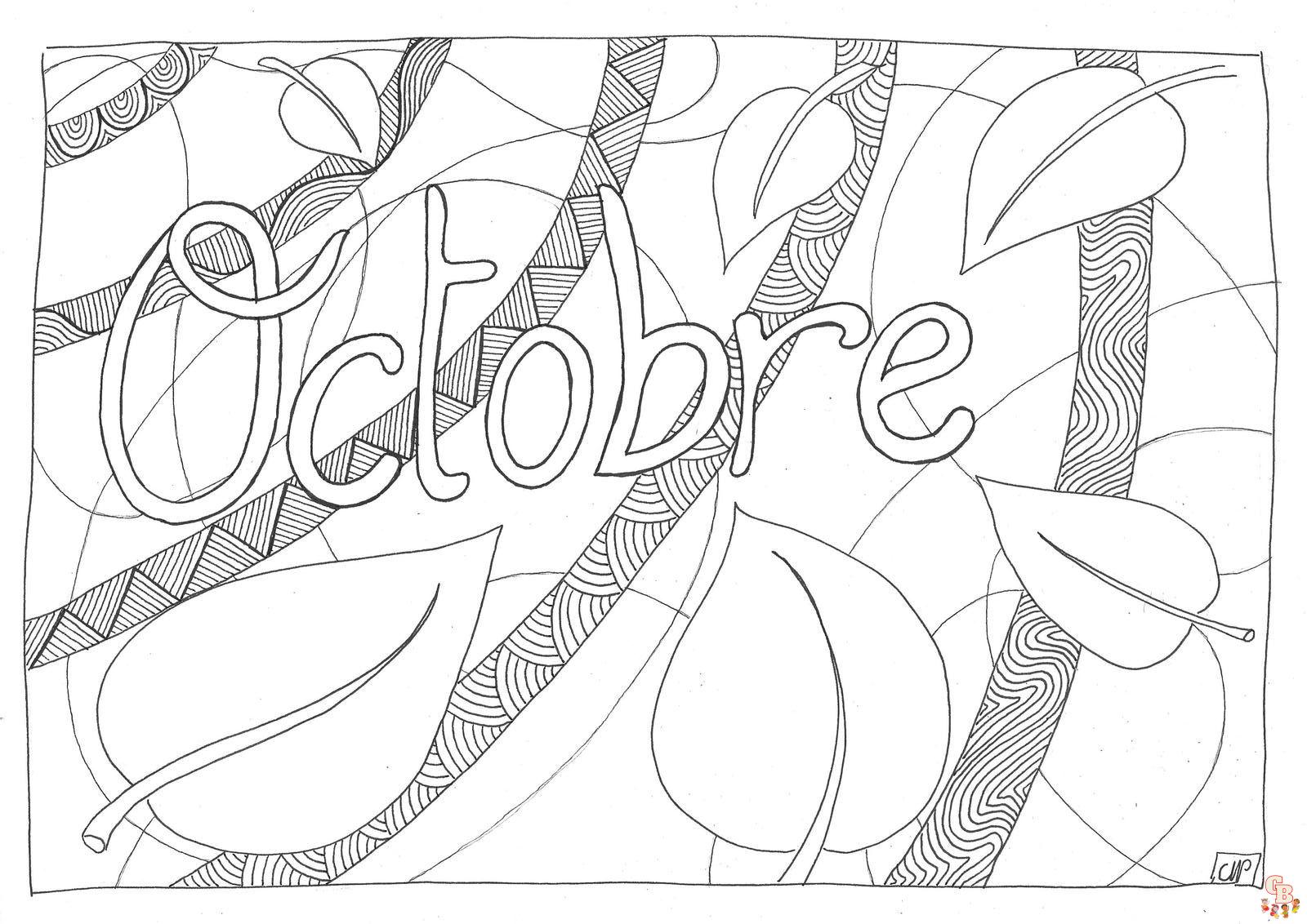 coloriage octobre