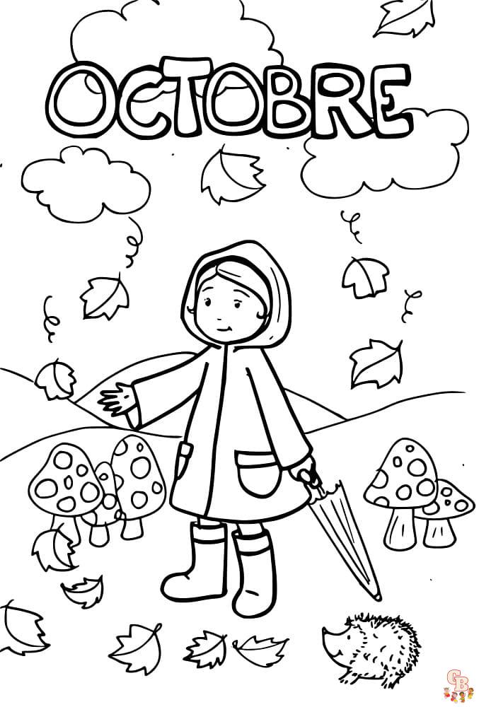 coloriage octobre