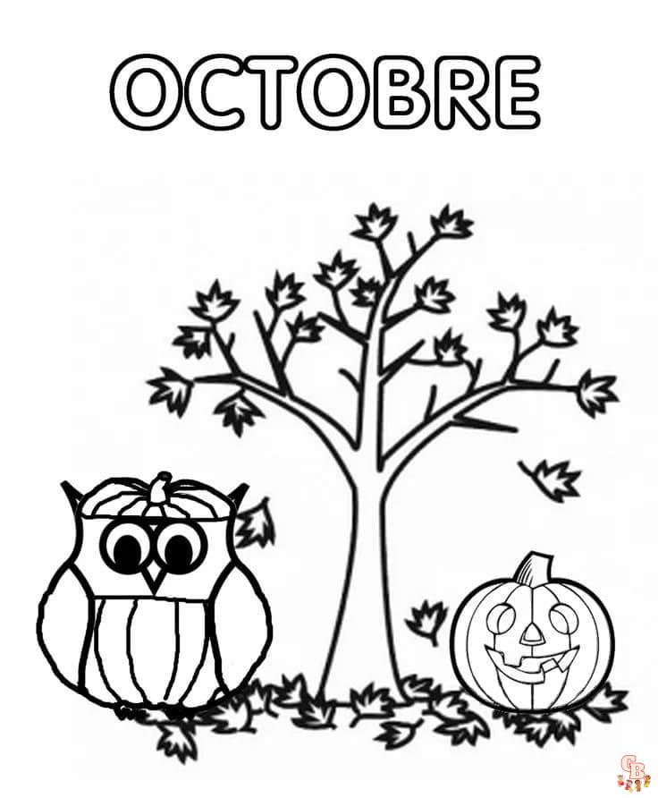 coloriage octobre