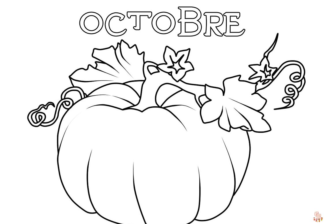 coloriage octobre