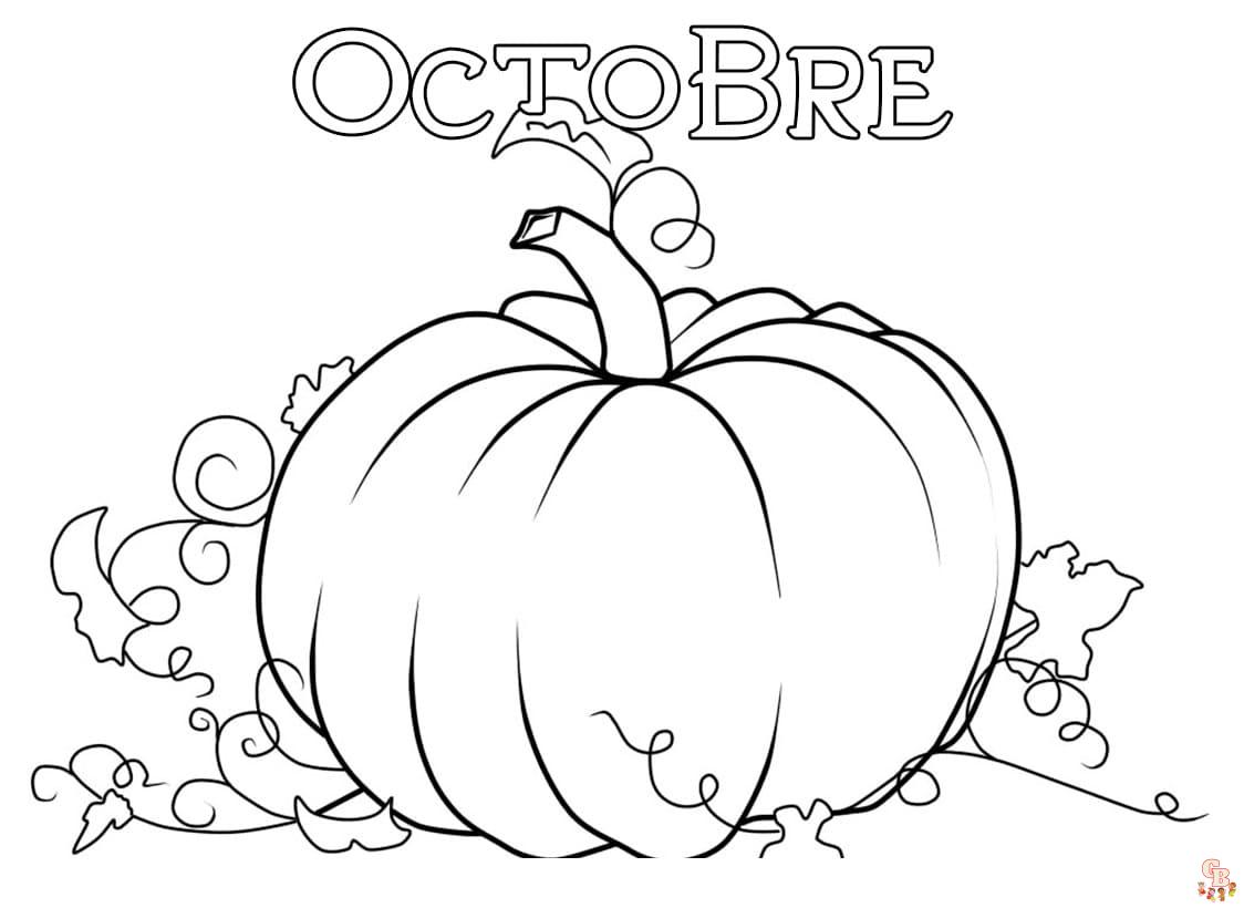 coloriage octobre