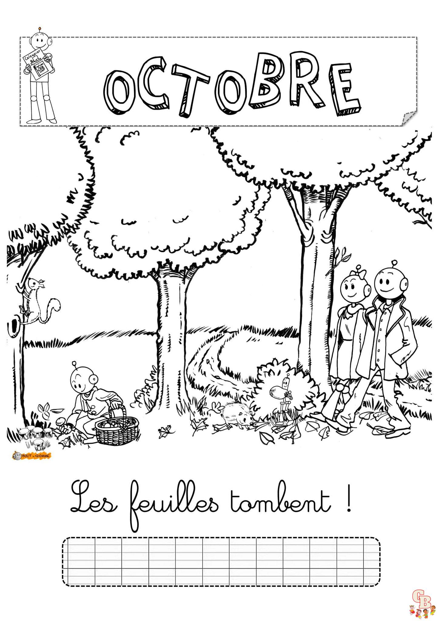 coloriage octobre maternelle