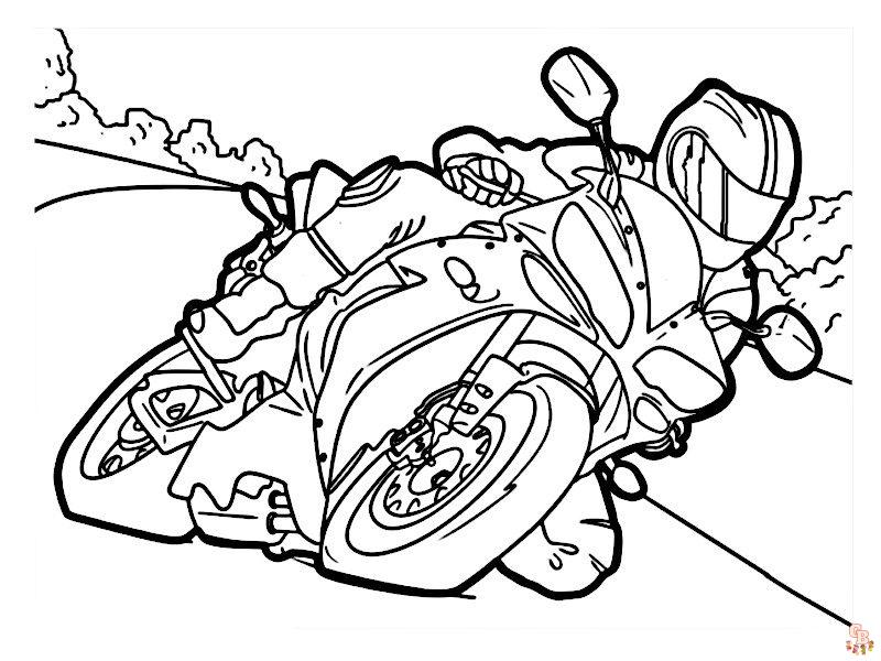 coloriage pages moto