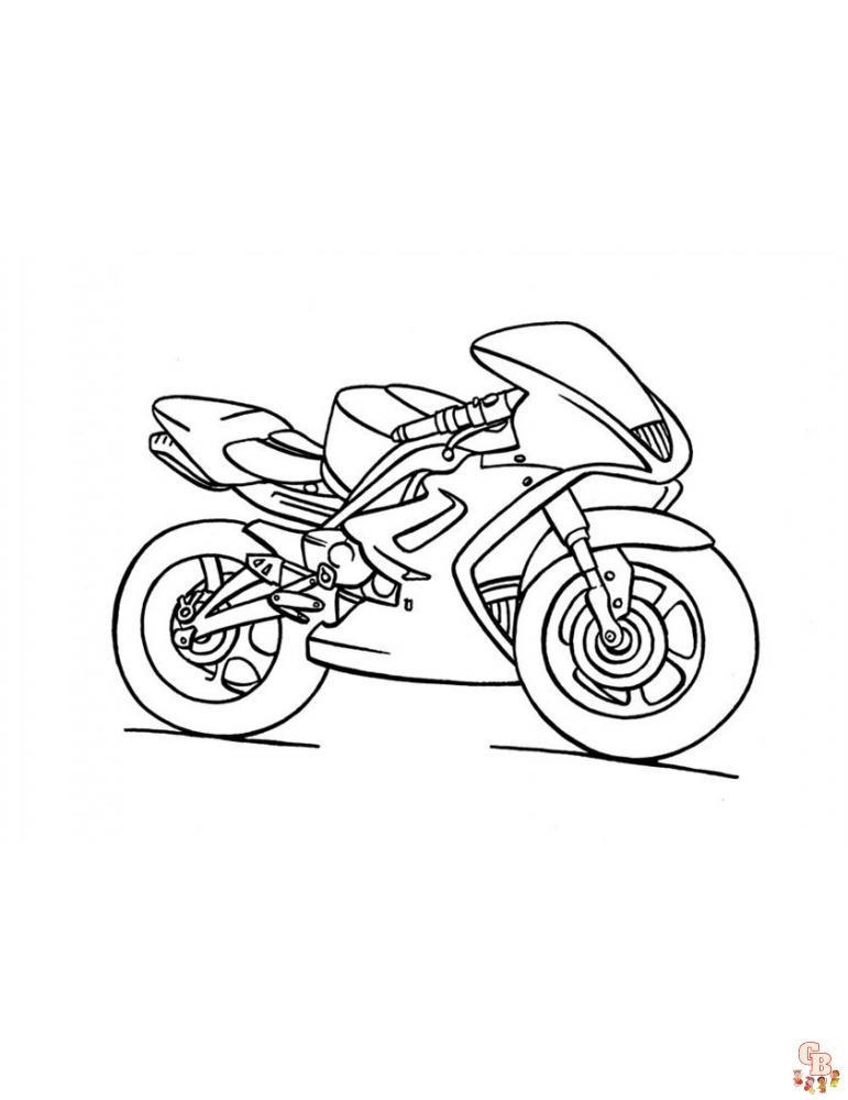 coloriage pages moto