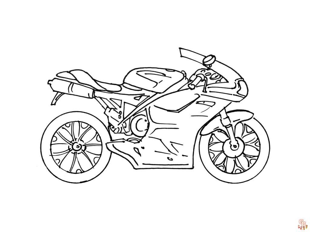 coloriage pages moto