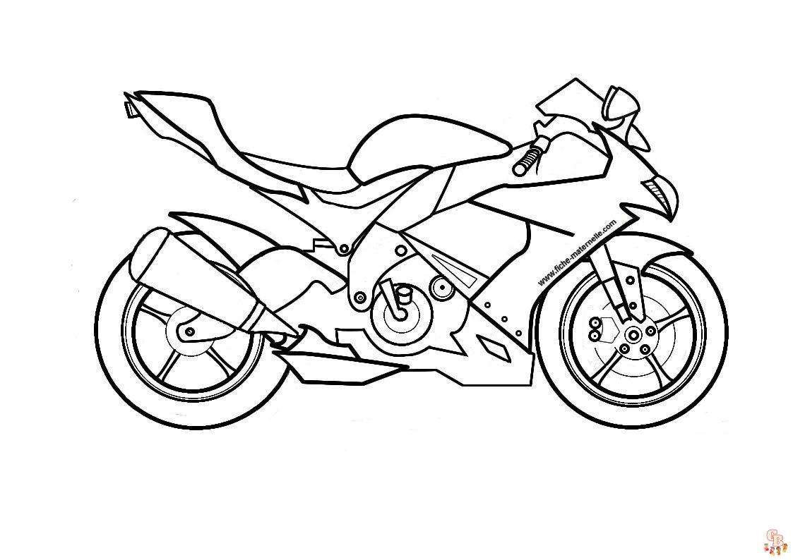 coloriage pages moto