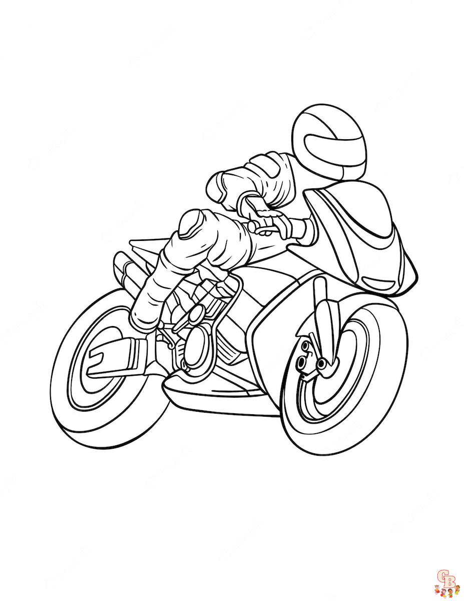 coloriage pages moto